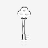 Dainty Princess Key Belly Button Ring-Steel