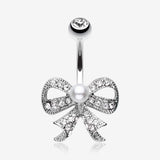 Bow-Tie Splendid Belly Button Ring