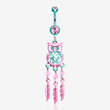 Colorline Guardian Owl Dreamcatcher Belly Button Ring