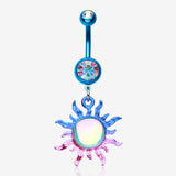 Colorline Iridescent Blazing Sun Belly Button Ring