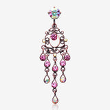 Vintage Boho Chandelier Reverse Belly Button Ring