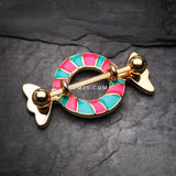 Detail View 1 of Sweet Adorable Candy Nipple Shield Ring-Pink/Teal