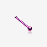 Colorline Ball Top Basic Nose Stud Ring-Purple