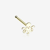 Golden Evil Octopus Nose Stud Ring-Gold