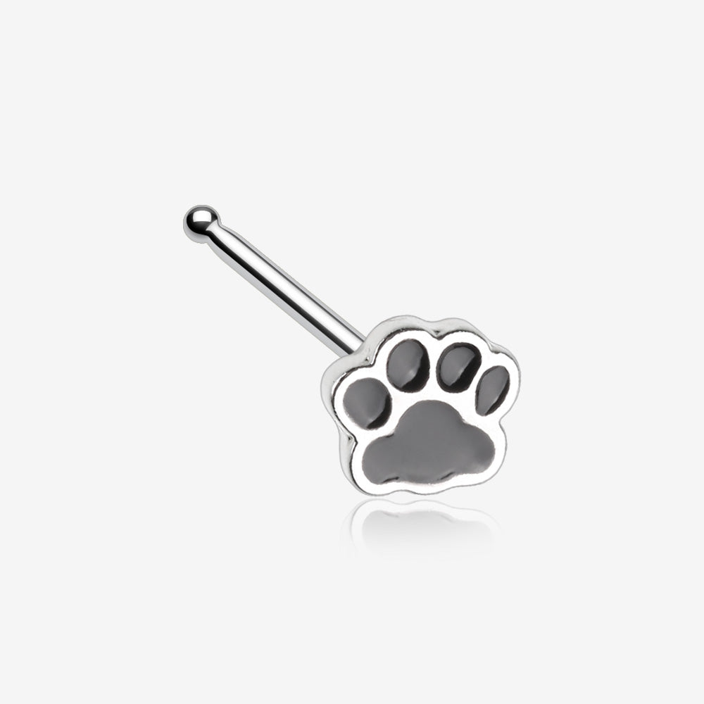 Adorable Paw Print Nose Stud Ring-Steel