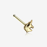 Golden Unicorn Stay Magical Nose Stud Ring
