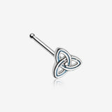 Triquetra Trinity Knot Nose Stud Ring