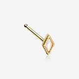 Golden Iridescent Revo Diamond Sparkle Nose Stud Ring