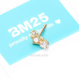 Detail View 4 of Golden Opalescent Star Sparkles Nose Stud Ring-Clear Gem-Clear Gem/White
