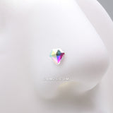 Detail View 1 of Aurora Diamond Icon Sparkle Nose Stud Ring-Aurora Borealis