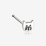 Adorable Kitty Cat Nose Stud Ring
