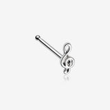 Treble Clef Music Note Nose Stud Ring