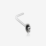 Death Skull Head L-Shaped Nose Ring
