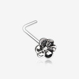Anemone Flower L-Shaped Nose Ring