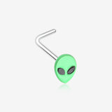 Retro Alien Head L-Shaped Nose Ring