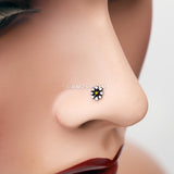 Detail View 1 of Blackline Dainty Adorable Daisy L-Shaped Nose Ring