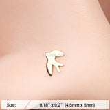 Detail View 2 of Golden Soaring Swallow Nose Stud Ring-Gold