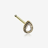 Golden Chakra Sparkle Nose Stud Ring-Clear Gem