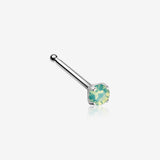 Opalite Sparkle Prong Set Nose Stud Ring