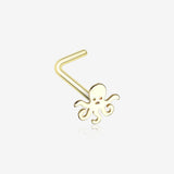 Golden Evil Octopus L-Shaped Nose Ring-Gold