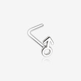 Classic Male Symbol L-Shaped Nose Ring-Steel