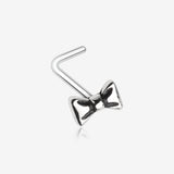 Adorable Dainty Bow-Tie L-Shaped Nose Ring