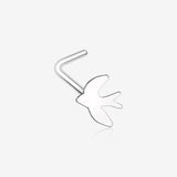Soaring Swallow L-Shaped Nose Ring-Steel
