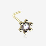 Golden Solstice Sparkle Icon L-Shaped Nose Ring