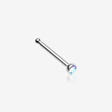 Press Fit Gem Top Steel Nose Stud Ring-Aurora Borealis