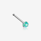 Opal Sparkle Prong Set Nose Stud Ring