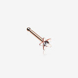 Rose Gold Star Icon Sparkle Nose Stud Ring