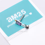 Detail View 4 of Cute Boba Tapioca Drink Sparkle Dangle Nose Stud Ring-Black