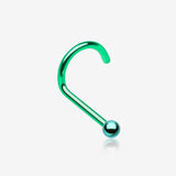 Colorline Ball Top Basic Nose Screw Ring-Green