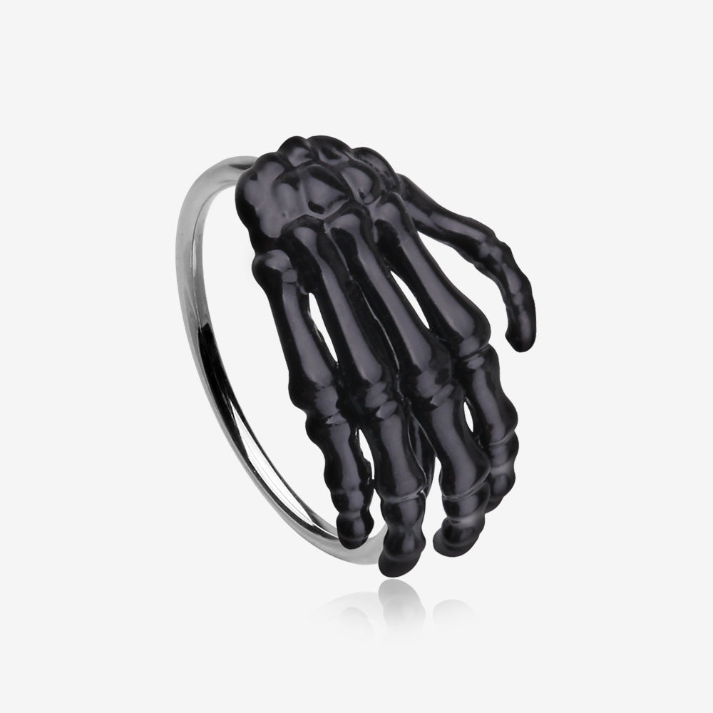 925 Sterling Silver Skeleton Hand Ring. Skeleton Fingers Men's Ring. Gothic  Ring | eBay