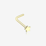 Golden Star L-Shaped Nose Ring-Gold