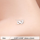 Detail View 2 of Classic Infinity Loop L-Shaped Nose Ring-Steel