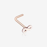 Rose Gold Infinity Loop L-Shaped Nose Ring-Rose Gold