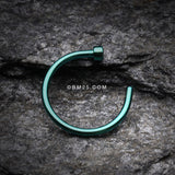 Detail View 2 of Colorline Basic Nose Hoop Ring-Green