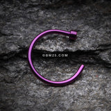 Detail View 2 of Colorline Basic Nose Hoop Ring-Purple