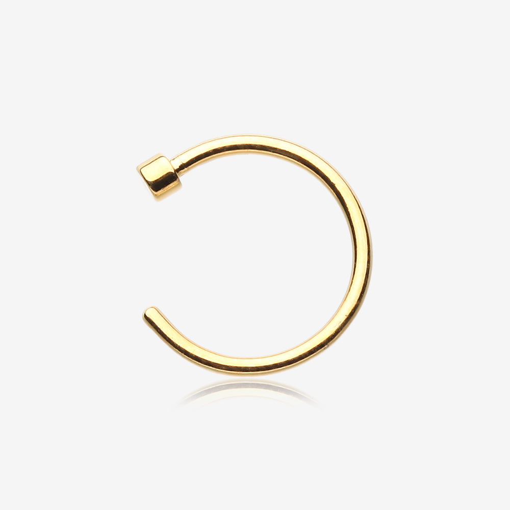 Gold PVD Basic Nose Hoop Ring