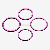 Detail View 3 of Colorline Basic Steel Bendable Hoop Ring-Purple