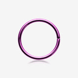 Colorline Basic Steel Bendable Hoop Ring-Purple