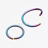 Detail View 3 of Colorline Basic Steel Bendable Hoop Ring-Rainbow