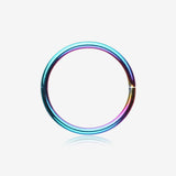 Colorline Basic Steel Bendable Hoop Ring-Rainbow