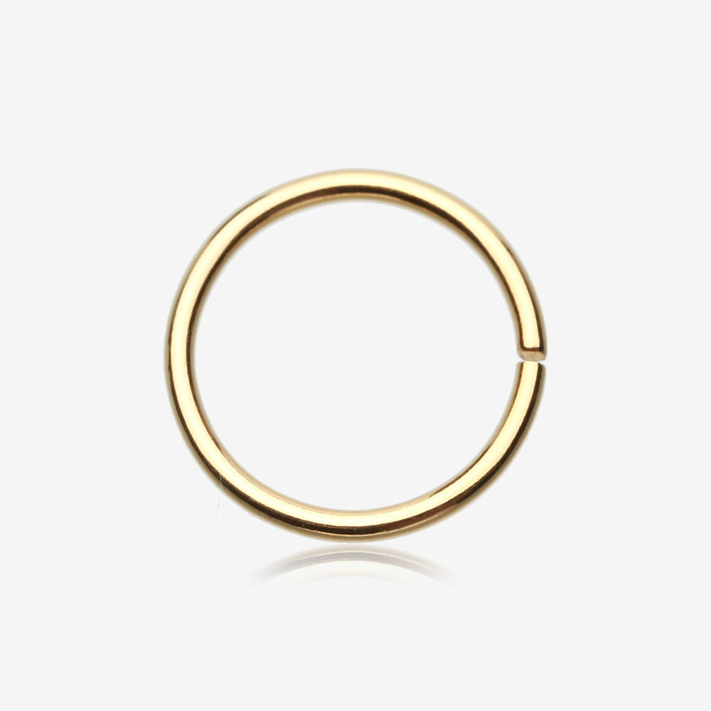 Gold PVD Basic Steel Bendable Hoop Ring