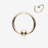 Golden CBR Style Bendable Steel Hoop Ring
