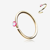 Golden Opal Sparkle Bendable Hoop Ring