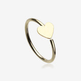 Golden Heart Bendable Hoop Ring