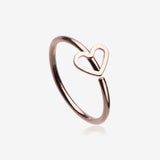 Rose Gold Heart Loop Bendable Hoop Ring