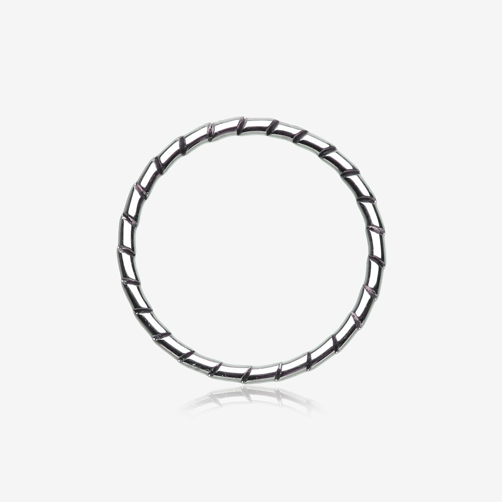Textured Rope Steel Bendable Hoop Ring